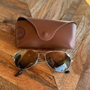Ray Ban silver polarized sunglasses